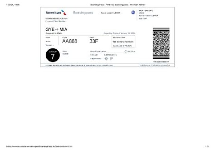 How To Print American Airlines Boarding Pass