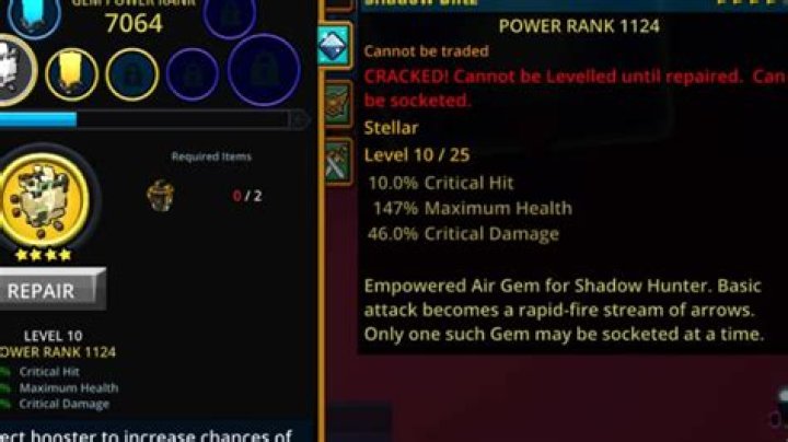 How To Repair Cracked Gem In Trove