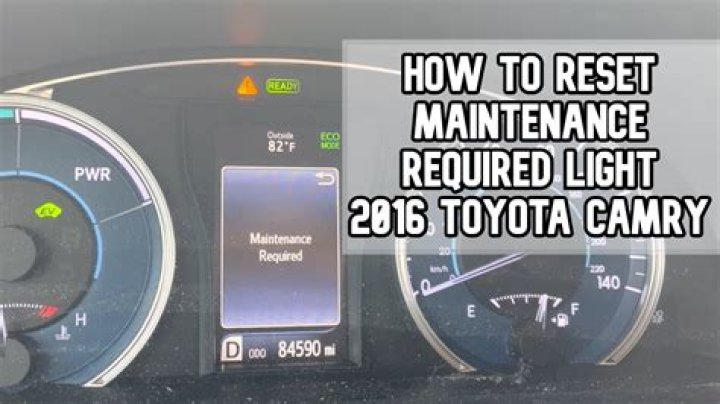 How To Reset Maintenance Light On 2011 Toyota Camry Se