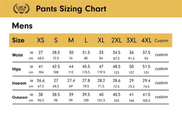 Question: What Size Is 2Xl In Men’s Pants