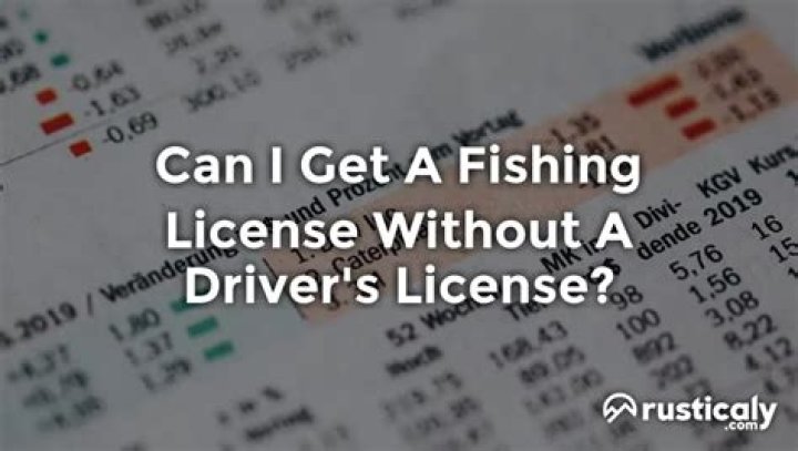 Quick Answer: How To Get A Fishing License Without A Driver’s License