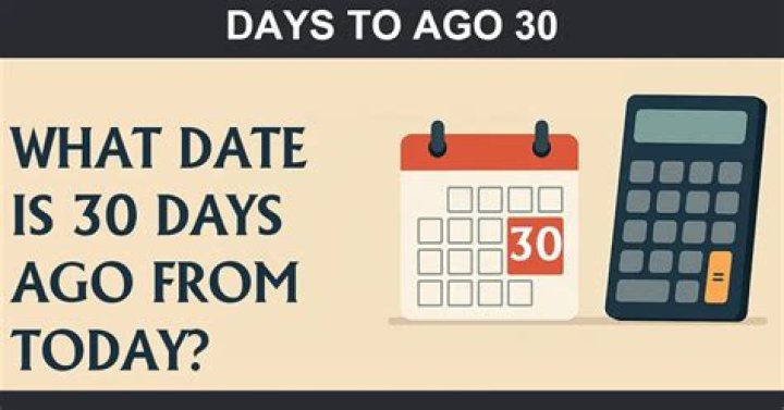 Quick Answer: What Was 30 Days Ago
