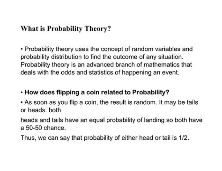 Theory Of Probability - How To Discuss