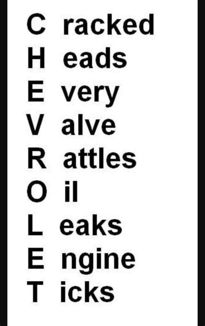 What Does Chevy Stand For Joke