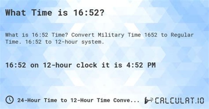 What Time Is 16 12