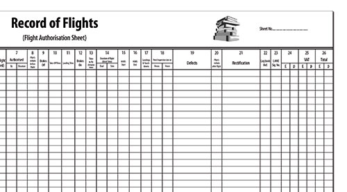 Record of Flights Operation Pad with HOBS column