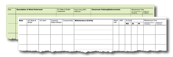 The Standard AMT Log for Aviation Maintenance Technicians