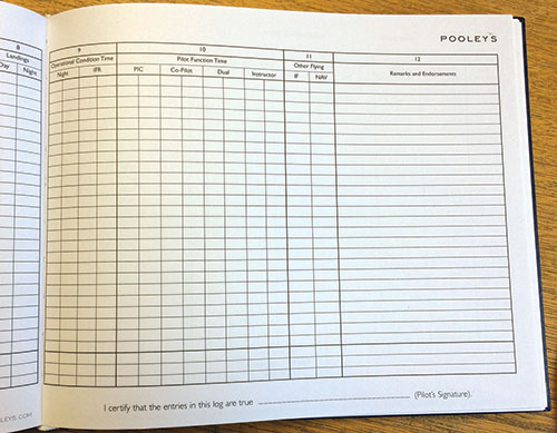 Pooleys EASA/CAA Part-FCL Personal Flying Log Book - Blue or Black