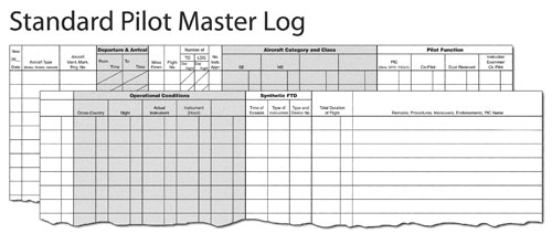 Standard Pilot Master Log - ASA