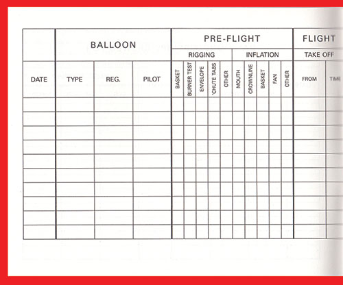 Pooleys Balloon & Airship Crew & Observers Log Book