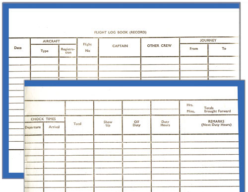 Pooleys Stewardess Flight Log Book