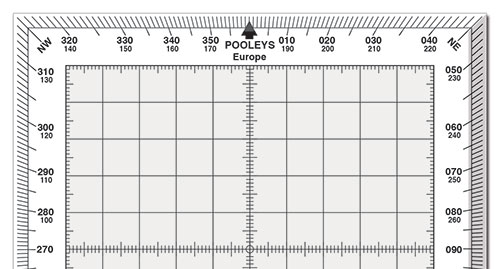 PP-9 Square Protractor with White Border