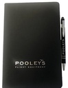 Pooleys Black Notebook and Pen