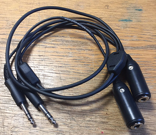 Headset Extension for a GA Twin Plug Headset - PA77S