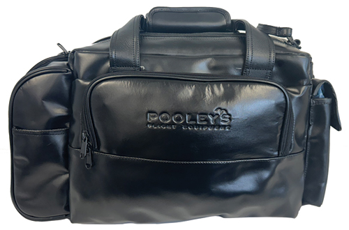 Pooleys Black Leather Pilot's Bag