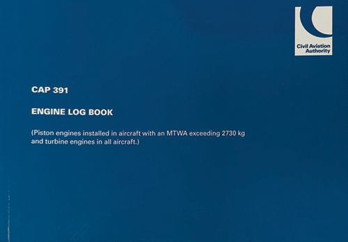 CAP 391 - Engine Log Book (MTWA exceeding 2730 kg)