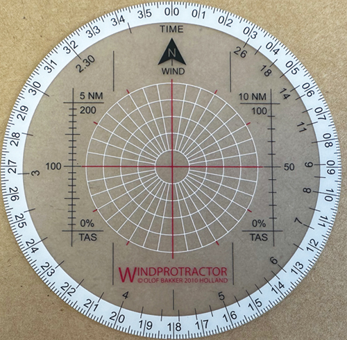 Wind Protractor for Flying on Course and On Time Protractor | Royal ...